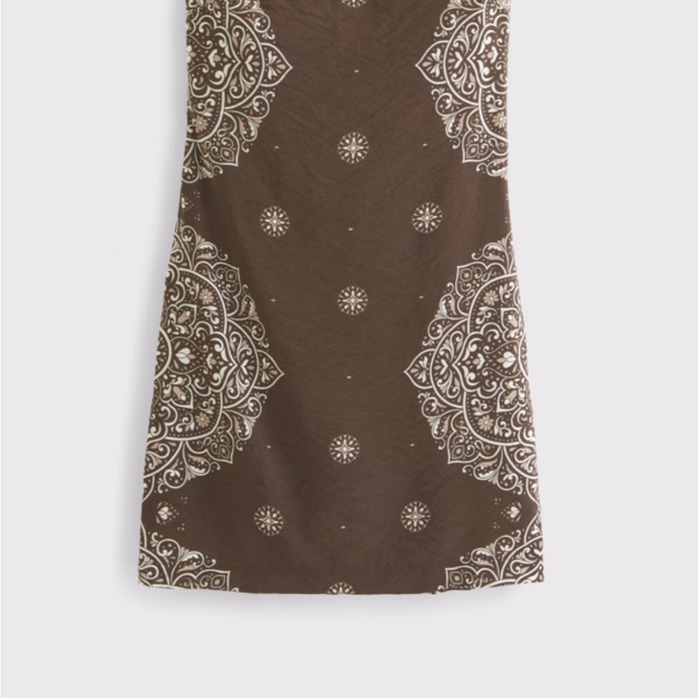 Abercrombie & Fitch Strapless Brown Medallion Mini Dress - Picture 4 of 6
